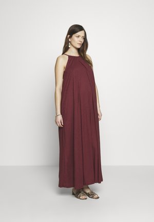 AIR HALTERNECK DRESS - Žerzejové šaty - bordeaux