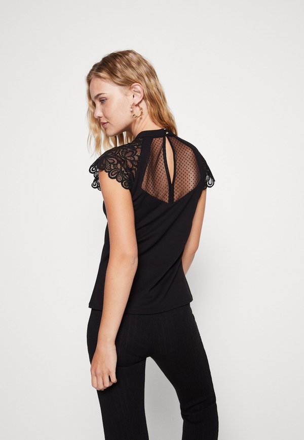 DEMANE - Print T-shirt - noir2