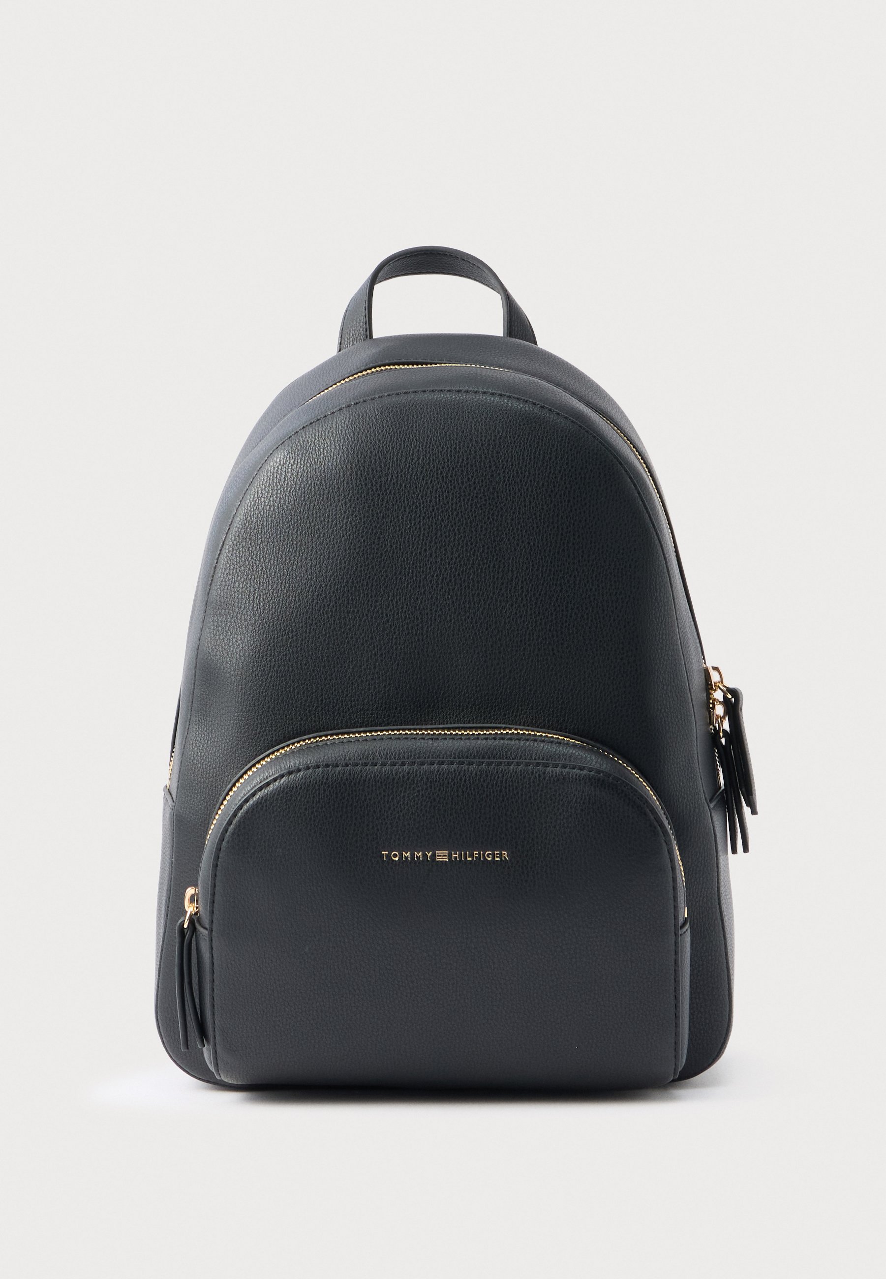 Tommy Hilfiger METALLIC LOGO PEBBLE GRAIN BACKPACK - Turistický batoh - black