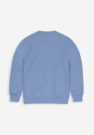 Blauwe sweatshirt met een ronde hals, lange mouwen en ribgebreide manchetten en zoom. Gemaakt van zachte stof met minimale naaddetails.