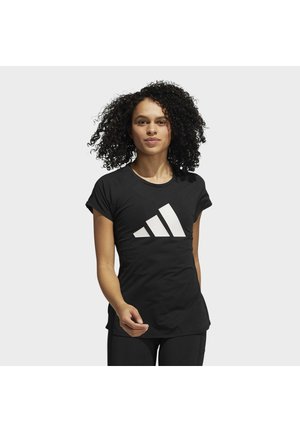 3-STRIPES TRAINING TEE - Print T-shirt - black