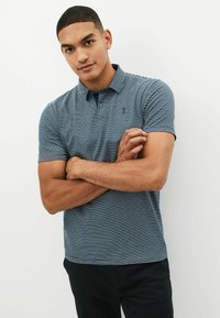 Next THREE PACK - Polo - navy blue stripe burgundy red grey