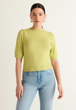 COSY SHORT SLEEVE PETITE  - Základné tričko - sage green
