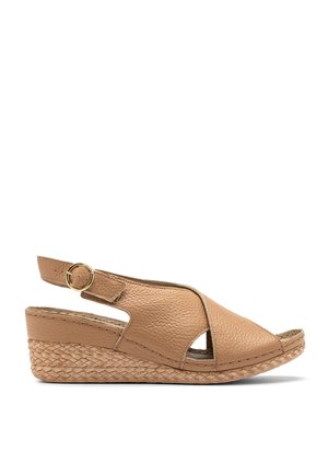 Sandalias de cuña - dark brown