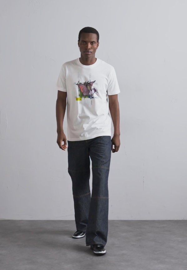 Print T-shirt - bianco ottico3