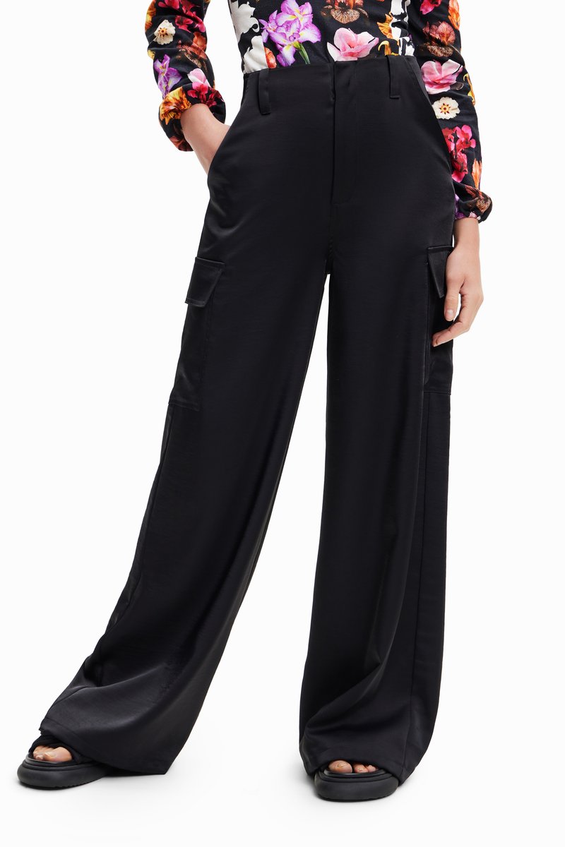 Desigual - PANT THELMA - Cargohose - black, Vergrößern