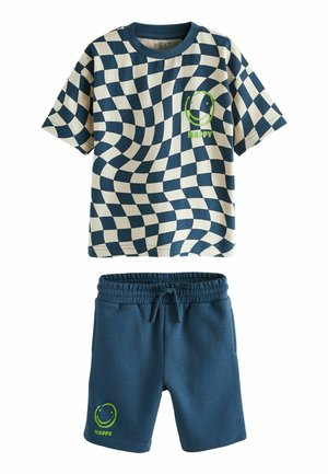 CHECKERBOARD SET REGULAR FIT - Träningsbyxor - blue