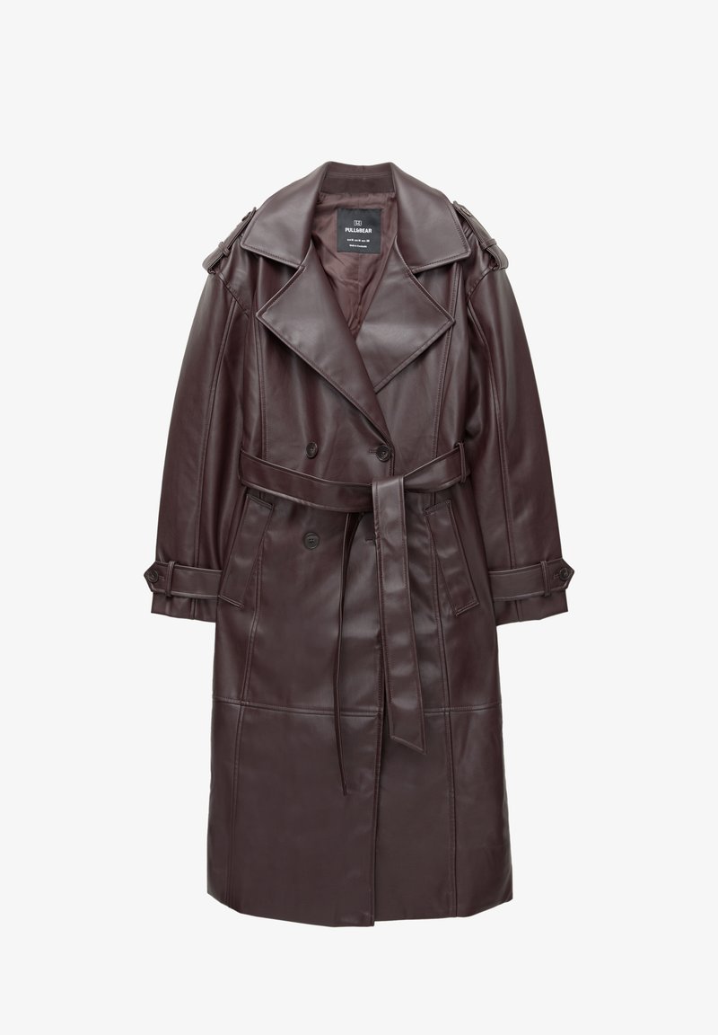 PULL&BEAR Trenchcoat bordeaux/bordeauxrood - Main Image