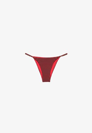 PULL&BEAR, STRIPED - BIKINI BOTTOMS - Bikini-Hose - red