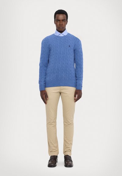 Polo Ralph Lauren CABLE KNIT WOOL CASHMERE JUMPER - Pulóver - harbor mist