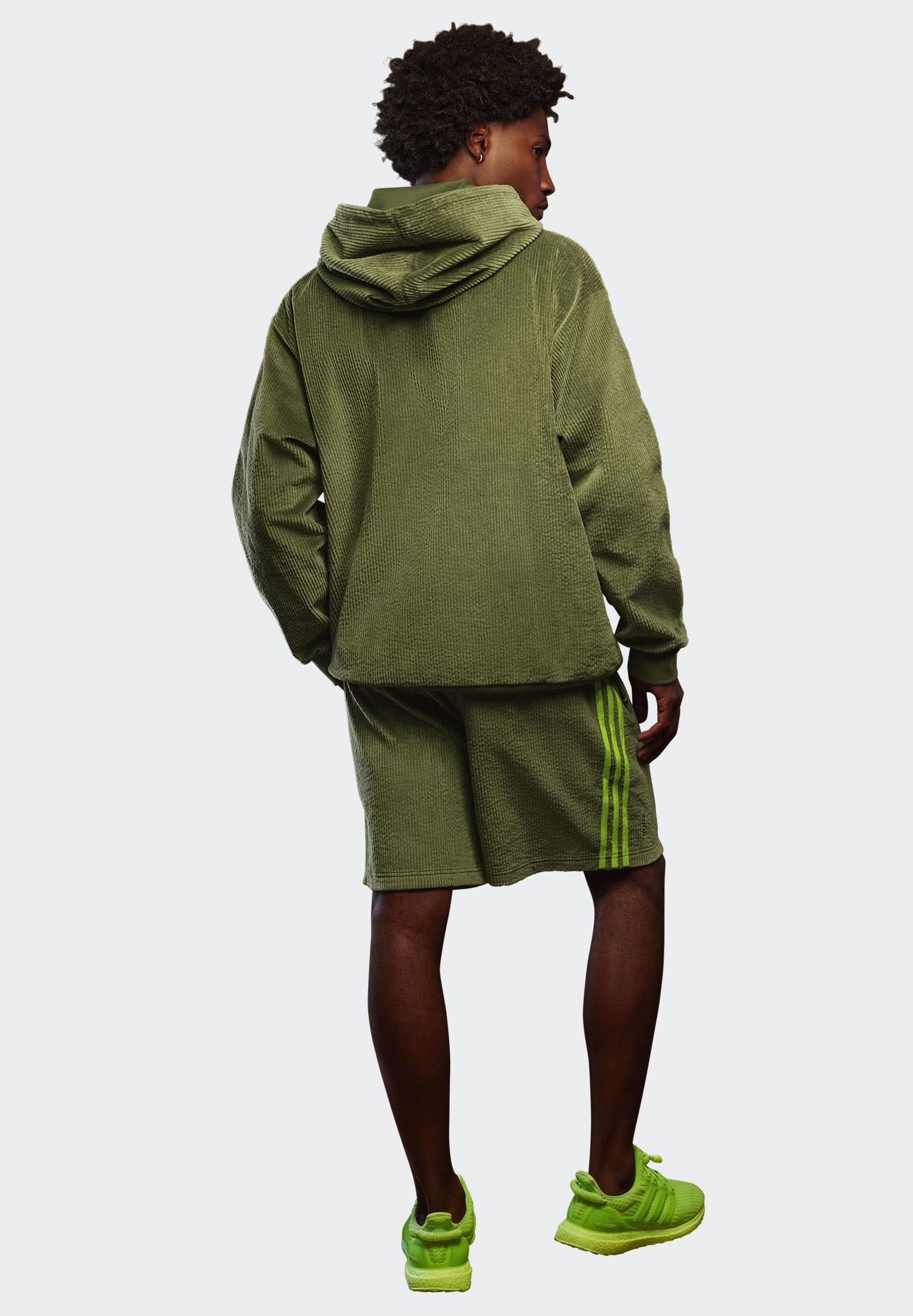 adidas Originals IVY PARK CORDUROY HOODIE - Hoodie - green - Zalando.ie