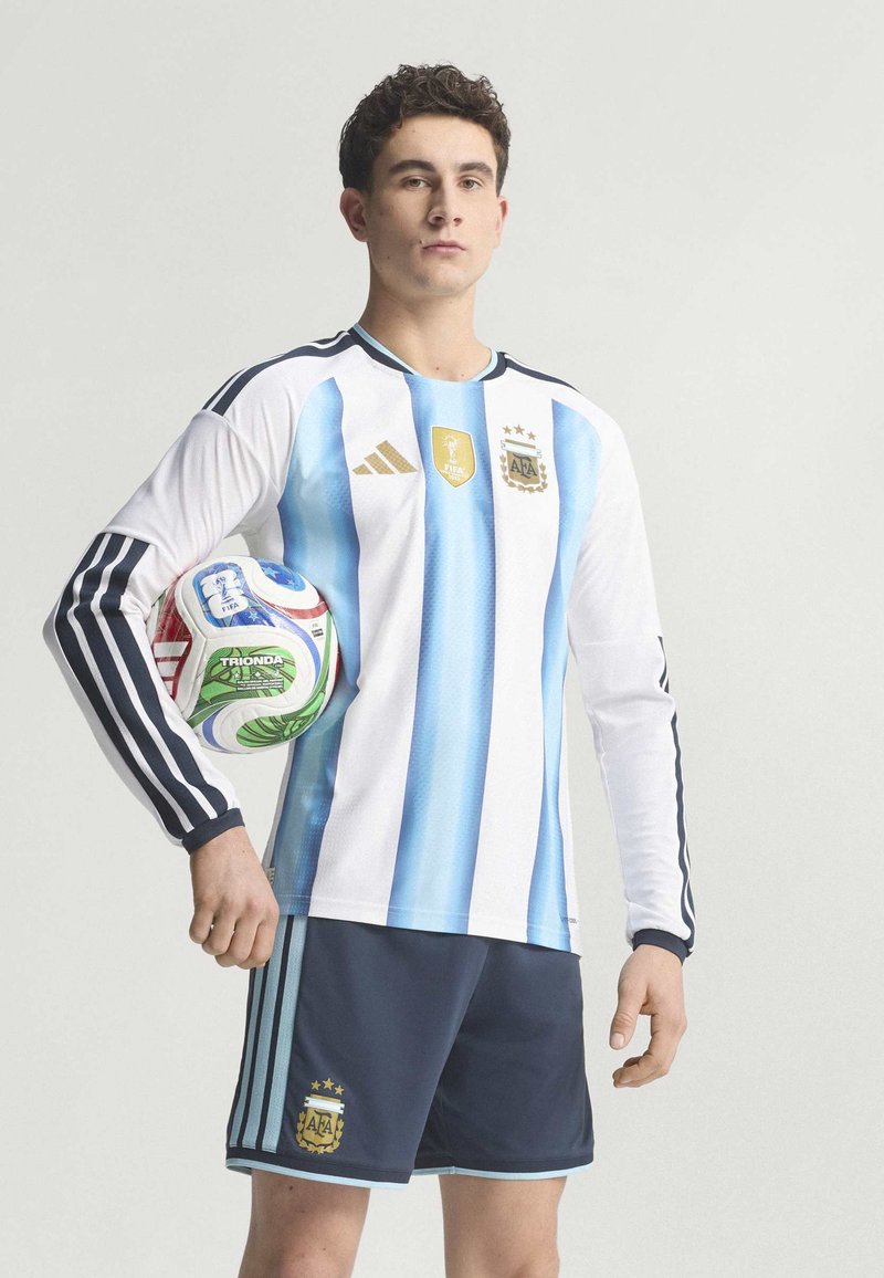 adidas Performance ARGENTINA 26 HOME AUTHENTIC LONG SLEEVE - Nogometni dres - white   icey blue   light blue