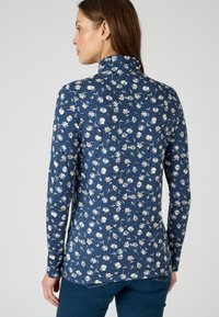 Damart SOUS MAILLE ROULÉ - Maglietta a manica lunga - bleu fleuri