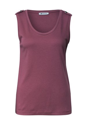 Street One, TOP MIT V-NECK UND KNOPFDETAIL - Débardeur - dark clouded blush