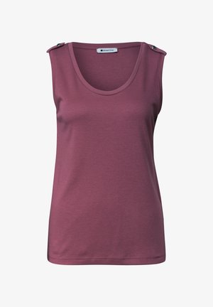 Street One, TOP WITH V-NECK AND BUTTON DETAIL - Top - dark clouded blush