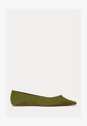 Polo Ralph Lauren POINTED LEATHER BALLET FLAT - Ballerines - avocado