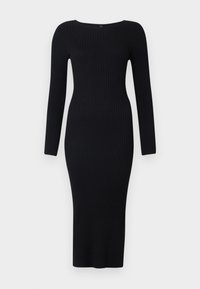 ONLMEDDI BOAT NECK DRESS - Pletené šaty - black