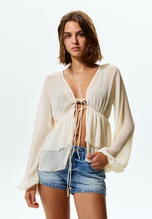 FLOWING RUFFLED - Blouse - white