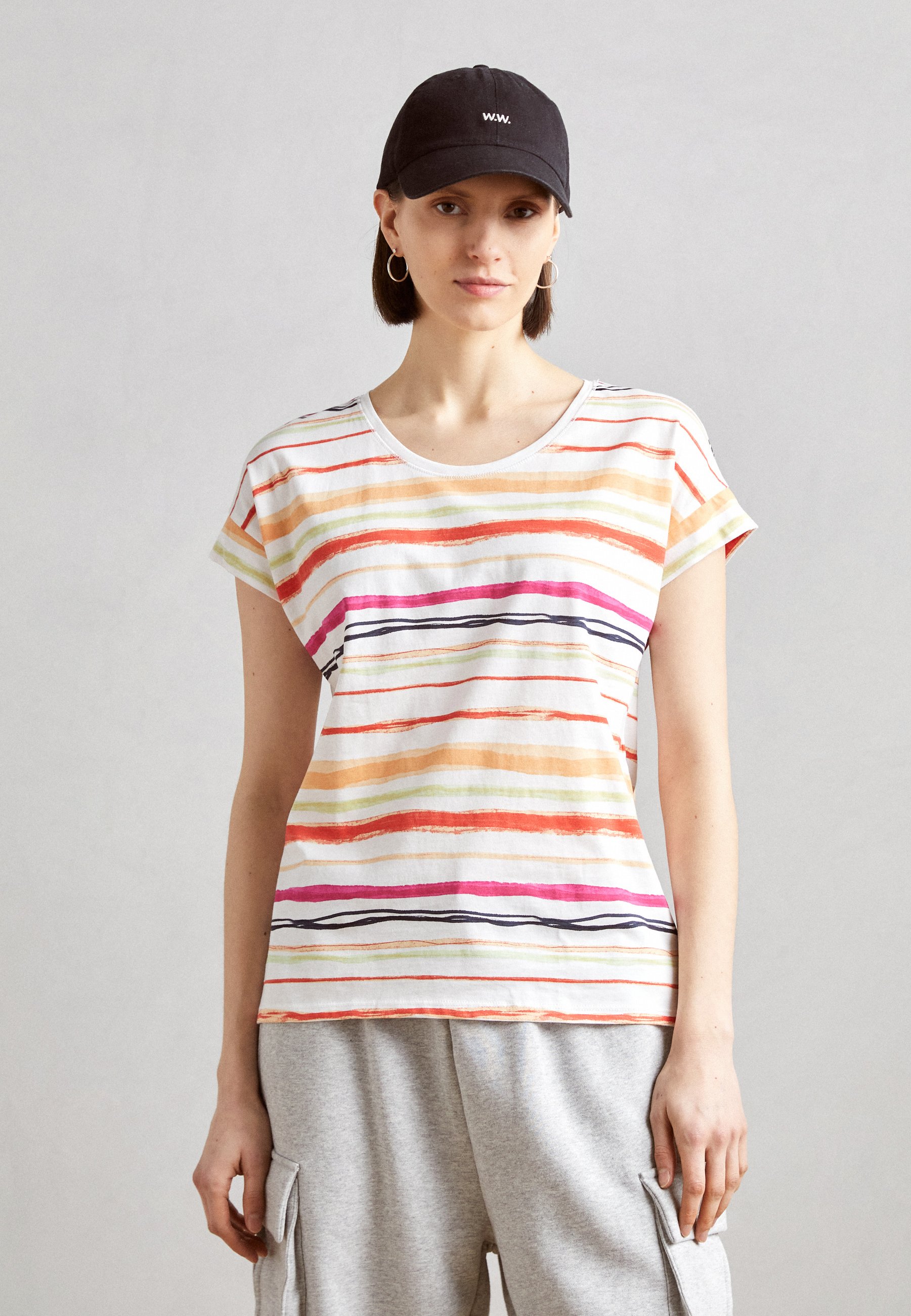 T-Shirt Donna Esprit 991EE1K366, Colore Corallo (645/CORAL), Taglio Standard – Modello Basic In Cotone Di Qualità