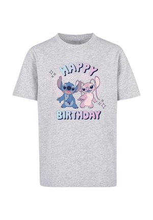 LILO AND STITCH HAPPY BIRTHDAY - Print T-shirt - heather grey