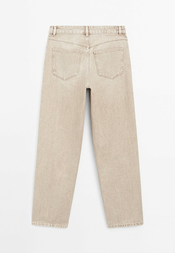 HIGH-WAIST BARREL   - Relaxed fit jeans - beige2