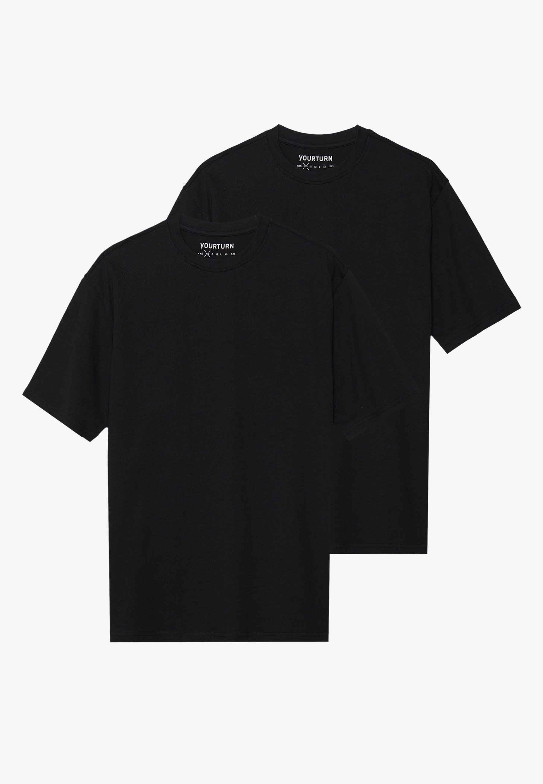 YOURTURN UNISEX - T-shirt basic/czarny - Zalando.pl