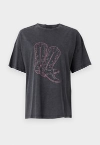 JDYCARLA O NECK STUD - Print T-shirt - phantom