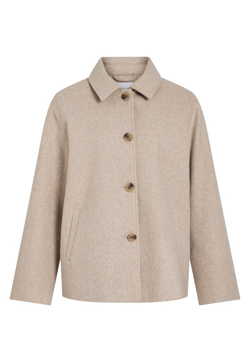 Vila Halflange jas beige