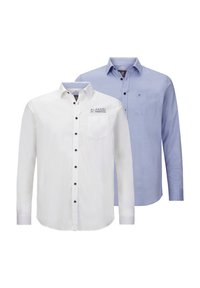 DOPPELPACK ULFE - Hemd - hellblau weiß