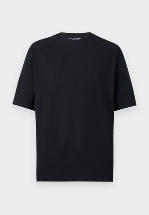 YOURTURN, BIG SCRIPT LOGO OVERSIZED FIT - Trükipildiga T-särk - black