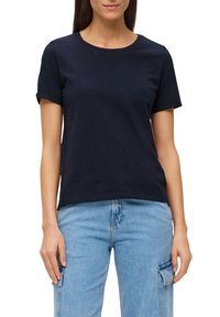 s.Oliver MIT UMSCHLAG AM ÄRMEL - T-Shirt basic - navy