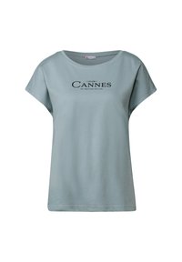MIT FOLIEN-WORDING - T-Shirt print - blau