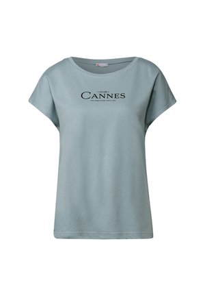 Street One, MIT FOLIEN-WORDING - T-Shirt print - blau