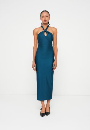 LOUISA HALTER NECK - Roupa de cerimónia - darker teal blue