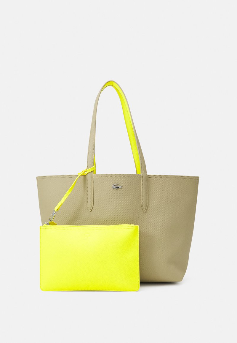 Lacoste SET Tote bag brindille jaune elec/beige Zalando