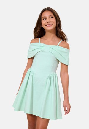 Lipsy REGULAR FIT - TEEN BOW BARDOT DRESS . - Koktailové šaty/večierkové šaty - mint green teen bow