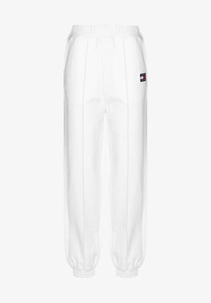 BADGE - Tracksuit bottoms - white