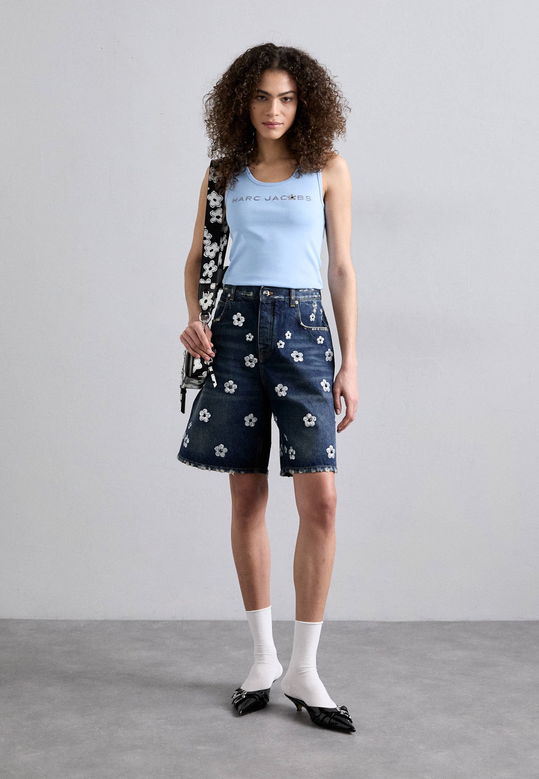 MARC JACOBS SEQUIN DAISY TANK - Top - sky blue/light blue