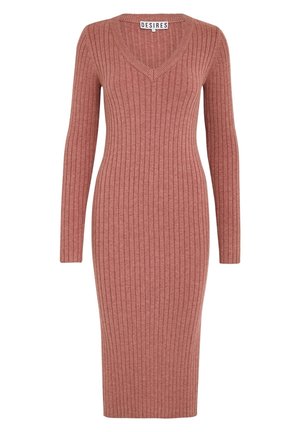 Desires DEAMABEL V-NECK DRESS - Tubino - pink