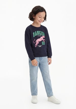 ONLY MINI KMGLEOPAULA LIFE LOOSE - Sweatshirt - night sky