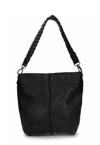 Manfield MIT KROKOMUSTER - Handtasche - schwarz