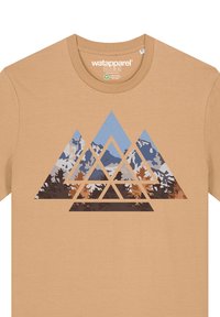 watapparel GEOMETRIC LANDSCAPE - T-Shirt print - latte