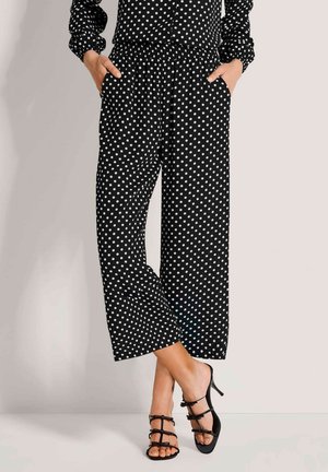 PETITE - Stoffhose - black   off-white