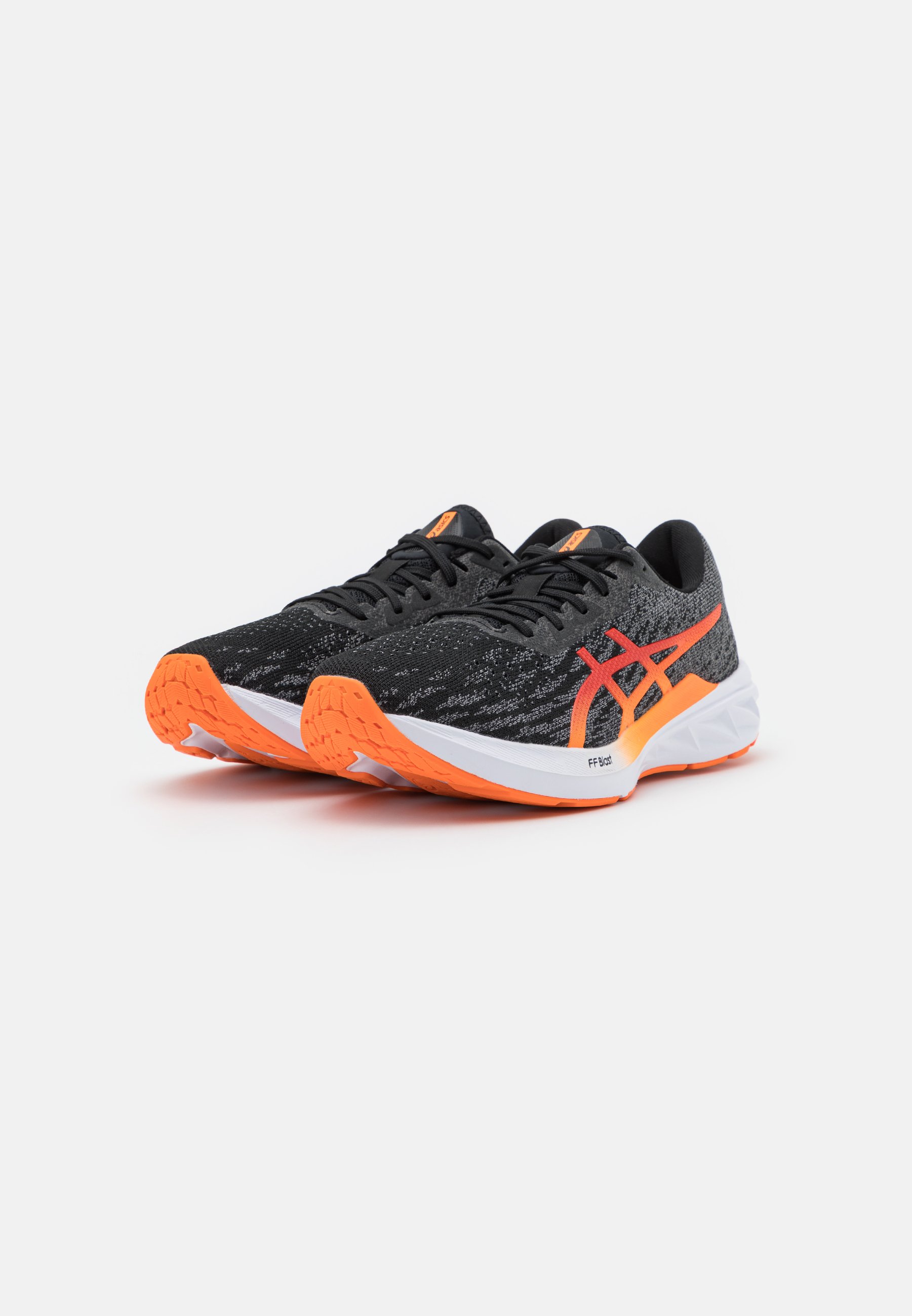 ASICS DYNABLAST 2 - Hardloopschoenen neutraal - black/shocking orange/zwart  - Zalando.nl