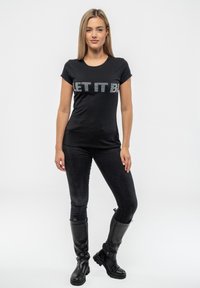 Paradiso Clothing THE BEATLES LET IT BE DIAMANTE - Print T-shirt - black