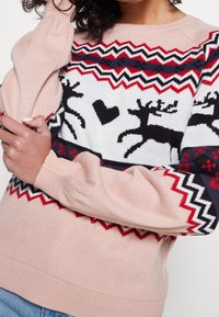 VILA Stickad tröja - light pink