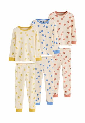 3 PACK SET - Nattøj sæt - cream fruit print