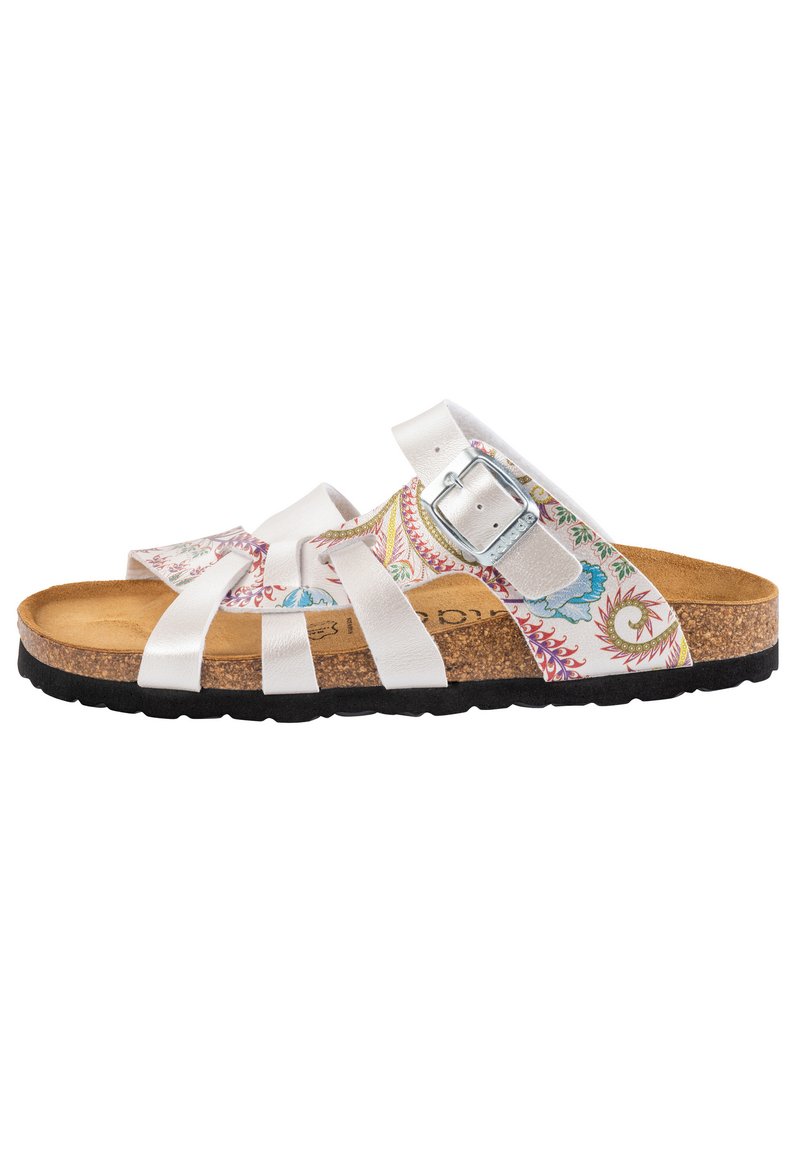 Damen Sneaker | Palado KRETA Pantolette flach white-rosa ornament/weiß - DT83821 Damen Sneaker | Palado KRETA Pantolette flach white-rosa ornament/weiß - DT83821