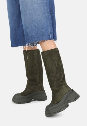 CHUNKY HIKER - Platform boots - khaki