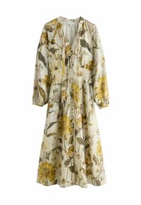 Next - REGULAR FIT - PREMIUM TIE NECK WAISTED - Maxikleid - pastel green floral Thumbnail-Bild 1